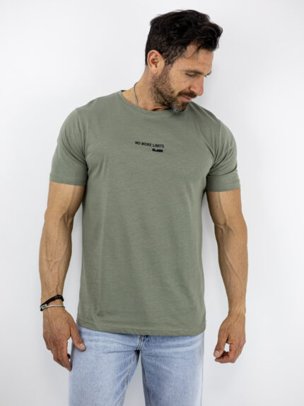 T-Shirt Regular Fit No More Limits Λαδί