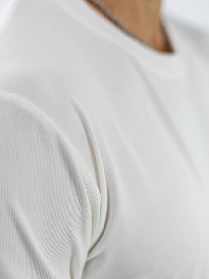 T-Shirt Regular Fit Μονόχρωμο Λευκό