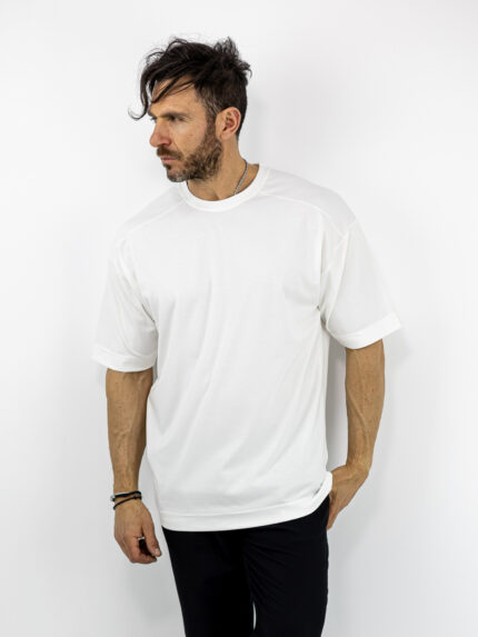 T-Shirt Oversized Μονόχρωμο Λεύκο