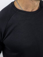 T-Shirt Regular Fit Μονόχρωμο Μαύρο