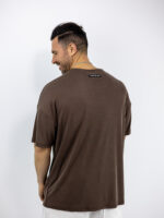 T-Shirt Οversized Μονόχρωμο Καφέ