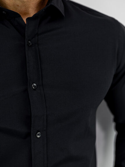 Πουκάμισο Slim Fit Μαύρο