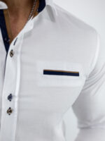 Πουκάμισο Slim Fit - Στενή Γραμμή Λευκό - Ταμπά