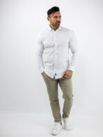 Πουκάμισο Slim Fit - Στενή Γραμμή Λευκό