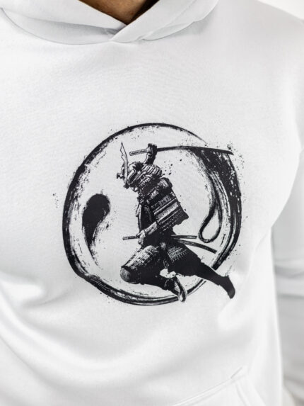 Φούτερ Regular Fit & Κουκούλα Samurai Λευκό