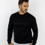 Φούτερ Regular Fit Με Κέντημα Μονοχρώμο Μαύρο
