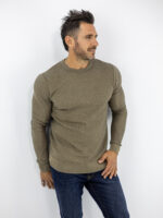 Μπλούζα Regular Fit Πλεκτή Καφέ