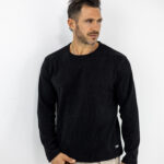Μπλούζα Regular Fit Μονόχρωμη Μακρύμανικο Μαύρη