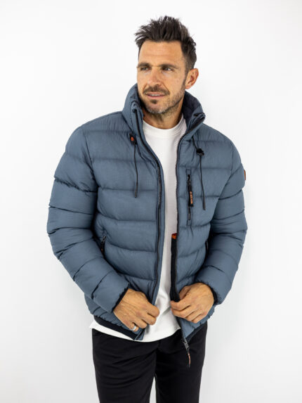 Μπουφάν Regular Fit Puffer Πετρόλ