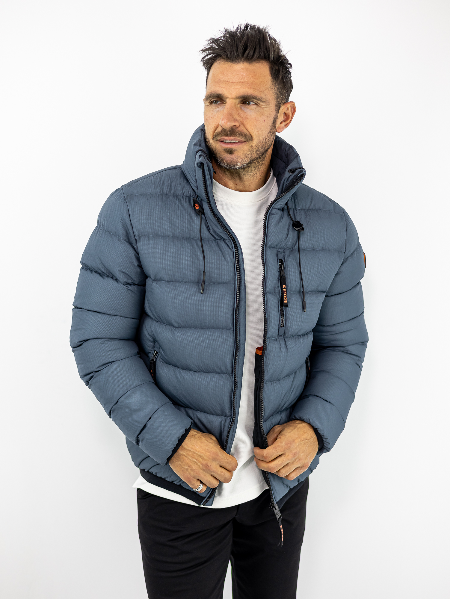 MPOUFAN_INDICODE_140116_PETROL_01.jpg Μπουφάν Regular Fit Puffer Πετρόλ