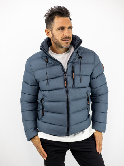 Μπουφάν Regular Fit Puffer Πετρόλ
