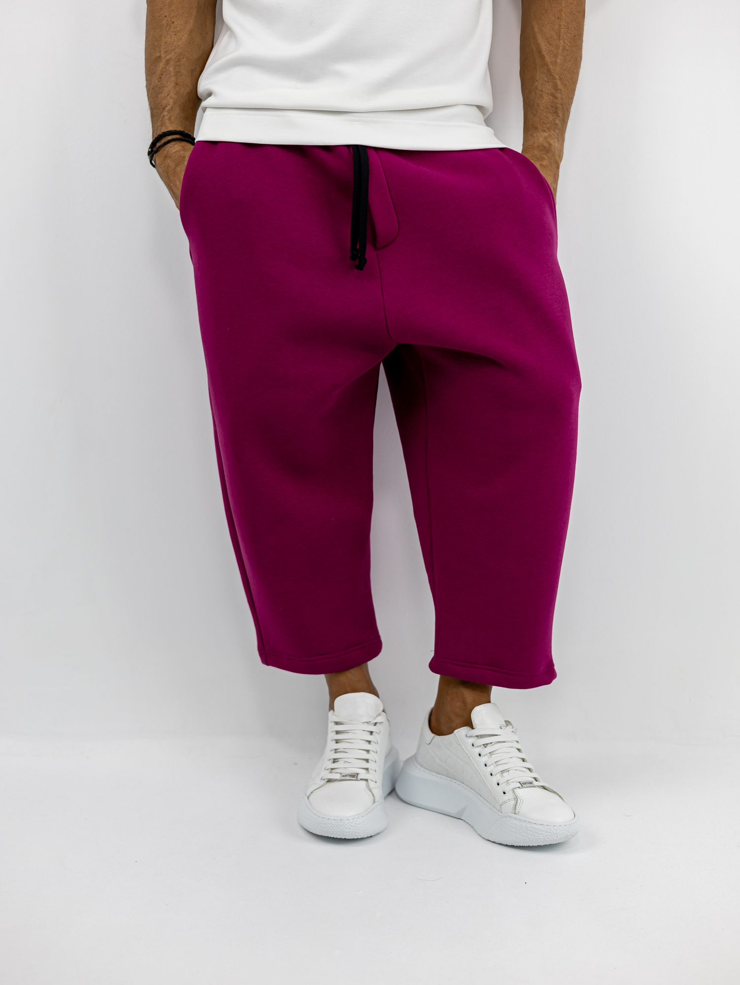 PANTELONI_FORMAS_COTTON4ALL_140025_MPORNTO_01.jpg Παντελόνι Φόρμας Oversized Japanese Μπορντό