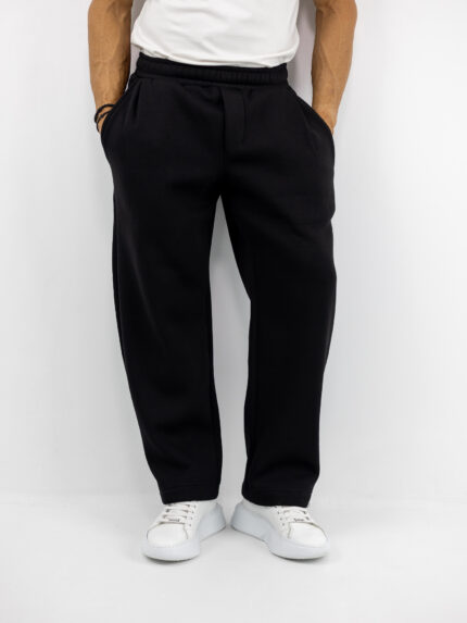 Παντελόνι Φόρμα Oversized Baggy & Πιέτα Μαύρο