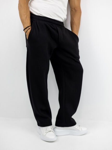 Παντελόνι Φόρμα Oversized Baggy & Πιέτα Μαύρο