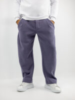 Παντελόνι Φόρμα Oversized Baggy & Πιέτα Μώβ