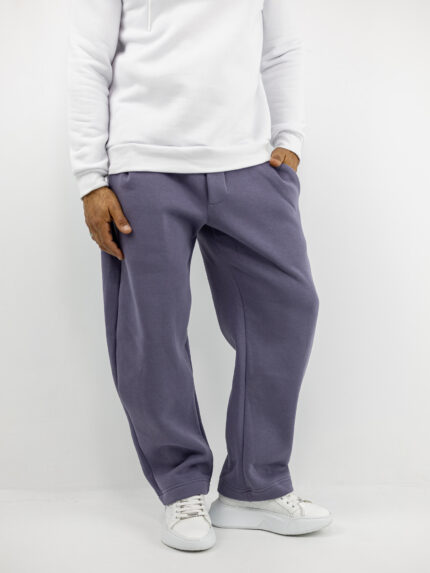 Παντελόνι Φόρμα Oversized Baggy & Πιέτα Μώβ