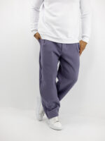 Παντελόνι Φόρμα Oversized Baggy & Πιέτα Μώβ