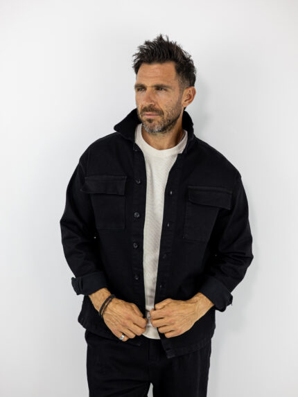 Πουκάμισο Jean Oversized Μαύρο