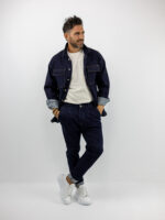 Jean Πουκάμισο Oversized Μπλέ