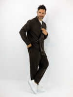Παντελόνι Jogger Loose Fit & Σακάκι Overshirt Καφέ