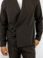 Παντελόνι Jogger Loose Fit & Σακάκι Overshirt Καφέ