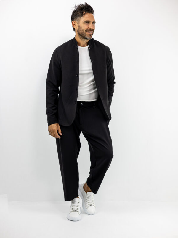 Παντελόνι Jogger Loose Fit & Σακάκι Overshirt Regular Fit Μαύρο