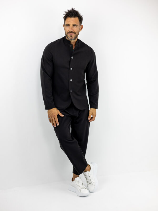 Παντελόνι Jogger Loose Fit & Σακάκι Overshirt Regular Fit Μαύρο