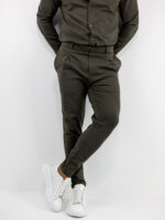 Παντελόνι Jogger Loose FIt & Πουκάμισο Μάο Γιακά Regular Fit Λαδί