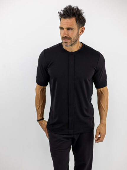 T-Shirt Regular Fit & πατιλέτα Μαύρο
