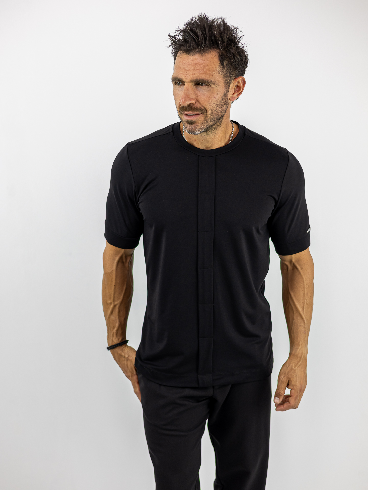 TSHIRT_PICOC_140031_MAURO_01-1.jpg T-Shirt Regular Fit & πατιλέτα Μαύρο