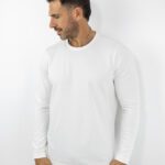Μπλούζα Regular Fit Μακρύμανικο Και Κέντημα Πίσω Μονόχρωμη Λευκή