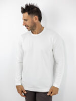 Μπλούζα Regular Fit Μακρύμανικο Και Κέντημα Πίσω Μονόχρωμη Λευκή