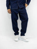 Jean Πουκάμισο Oversized Μπλέ & Παντελόνι Jean Regular Fit Μπλέ