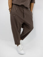 T-Shirt Oversized & Παντελόνι Jogger Balloon Καφέ