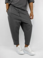 T-Shirt Oversized & Παντελόνι Jogger Balloon Μονόχρωμο Γκρί