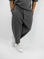T-Shirt Oversized & Παντελόνι Jogger Balloon Μονόχρωμο Γκρί