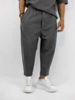 T-Shirt Oversized & Παντελόνι Jogger Balloon Μονόχρωμο Γκρί
