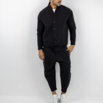 Σακάκι Oversized Με Κουμπιά & Παντελόνι Jogger Balloon Με Τσέπες Στο Πλάι Μαύρο