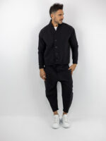 Σακάκι Oversized & Παντελόνι Jogger Balloon Με Τσέπες Στο Πλάι Μαύρο