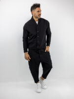 Σακάκι Oversized & Παντελόνι Jogger Balloon Με Τσέπες Στο Πλάι Μαύρο