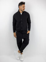 Σακάκι Oversized & Παντελόνι Jogger Balloon Με Τσέπες Στο Πλάι Μαύρο