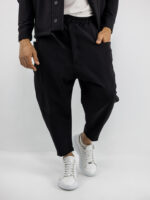 Σακάκι Oversized & Παντελόνι Jogger Balloon Με Τσέπες Στο Πλάι Μαύρο